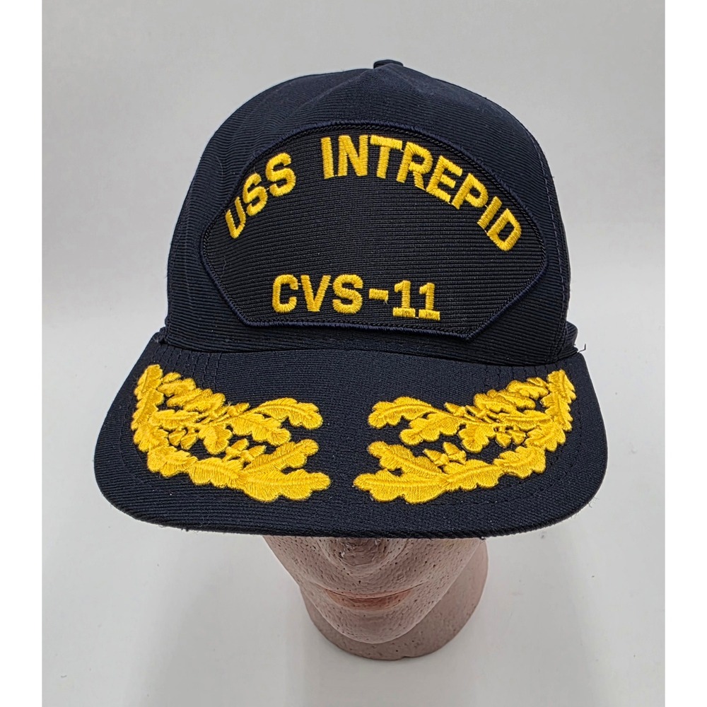 Eagle Crest USS Intrepid CVS-11 Navy Hat VIP Scrambled Eggs USA Made Snapback